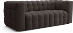 Canapé fixe - 3 places - CHESTER - Tissu Gris anthracite - 212 x 105 x