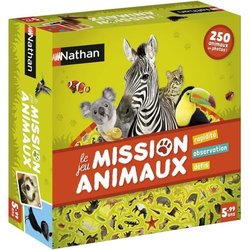 Jeu de Société - NATHAN - Mission Animaux - Observation et Rapidité - 