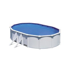 GRE Fiji weißer ovaler oberirdischer Pool  5,27 x 3,27 x 1,22 m  San