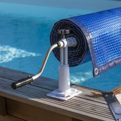 GRE - Enrouleur de bâches pour piscine hors-sol jusqu a 5,8m de large 