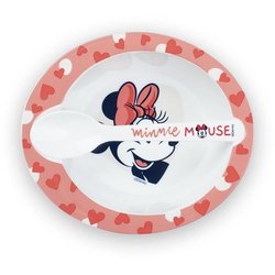 MIKROWELLEN-MAHLZEITEN-SET SCHÜSSEL + MINNIE-LÖFFEL