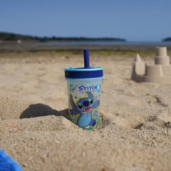 Rietjesbeker - THERMOBABY - LILO & STITCH - 420 ml - Lekvrij - BPA-vri