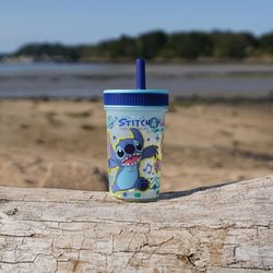 Rietjesbeker - THERMOBABY - LILO & STITCH - 420 ml - Lekvrij - BPA-vri