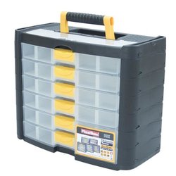 Toolbox - Plastiken - 90001_NOIRE - 6 lades - Titanium - Plastic