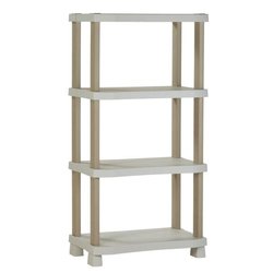 Regal - PLASTIKEN - Kunststoff - 70 x 45 x 141 cm - 4 Regalböden - Bei