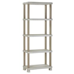 Regal - PLASTIKEN - Kunststoff - 70 x 45 x 184 cm - 5 Böden - Beige