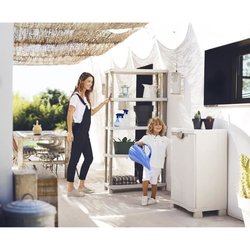 Regal - PLASTIKEN - Kunststoff - 70 x 45 x 184 cm - 5 Böden - Beige