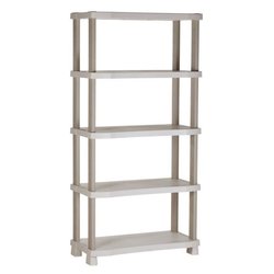 Regal - PLASTIKEN - Kunststoff - 90 x 45 x 184 cm - 5 Regalböden - Bei