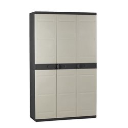 TITANIUM PLASTIKEN Kleiderschrank 3 Türen mit Regalen + Kleiderschrank