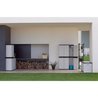 Armoire haute PLASTIKEN Titanium - 3 portes - 105 x 44 x 176 cm - Noir