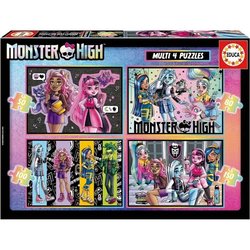 4 rompecabezas progresivos - EDUCA - Multi 4 Monster High 50-80-100-15