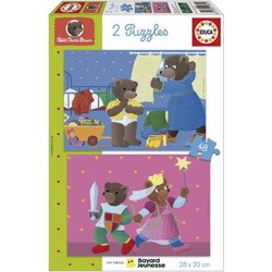 Puzzle - EDUCA - Kleiner Braunbär: Set mit 2 Puzzles mit 48 Teilen für