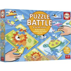 Puzzel - EDUCA - Battle Jr Animals - 16 puzzels - 9 stukjes per puzzel
