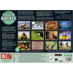 Puzzle - EDUCA - Battle Jr Natura - 12 puzzles - 42 piezas - Temática 