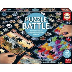 Puzzle - EDUCA - Battle Travel - 12 puzzle - 42 pezzi - Tema viaggi e 