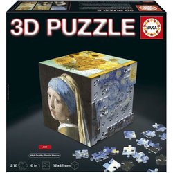 3D-Puzzle  EDUCA  Cube Art  216 Teile  6 Puzzles mit je 36 Teilen 