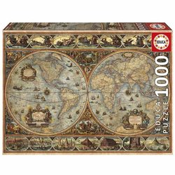 Puzzle - EDUCA - Orbis Terrarum - 1000 Teile - Thema Reisen und Karten