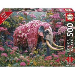 Puzzle - EDUCA - Éléphant Fleuri - 500 pieces - Theme Animaux - Pour e