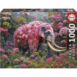 Puzzle - EDUCA - Éléphant Fleuri - 1000 pieces - 48x68 cm - Pour adult