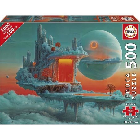 Puzzle - EDUCA - Planeta de Fuego y Hielo - 500 piezas - 68x48 cm - a 