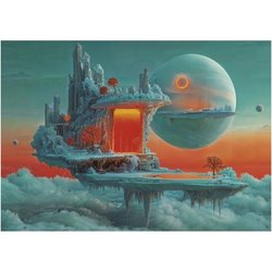 Puzzle - EDUCA - Planeta de Fuego y Hielo - 500 piezas - 68x48 cm - a 