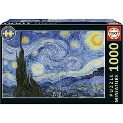 Puzzle - EDUCA - Miniatura Noche Estrellada - 1000 piezas - 62,5 x 30 
