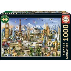 Puzzle - EDUCA - Símbolos de la Europa en Miniatura - 1000 piezas - 62