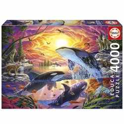 Puzzle - EDUCA - Orcas y Lobos - 4000 piezas - 136 x 96 cm - Para adul