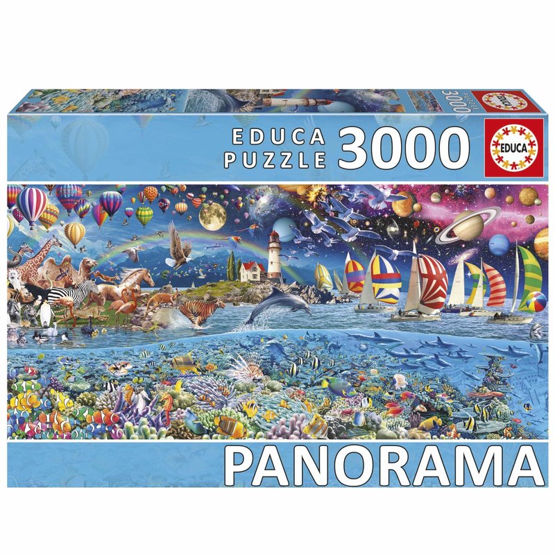 Puzzle - EDUCA - Panorama della vita - 3000 pezzi