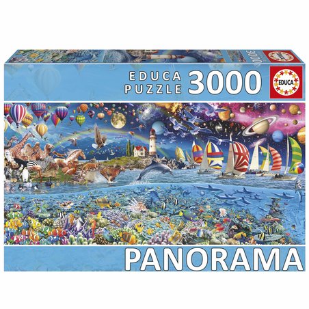 Puzzle - EDUCA - Panorama della vita - 3000 pezzi