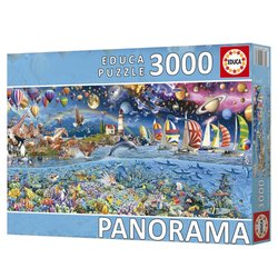 Puzzle - EDUCA - Panorama della vita - 3000 pezzi
