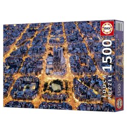 Puzzle - EDUCA - Barcellona - 1500 pezzi - Tema Architettura - Dimensi
