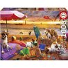 Puzzel - EDUCA - Honden spelen op het strand - 1000 stukjes - 68 x 48 