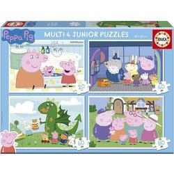 Puzzle Multi 4 Junior - EDUCA - Peppa Pig - 20+40+60+80 piezas
