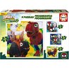 Puzzle progressivi - EDUCA - Dino Spidey - 12+16+20+25 pezzi