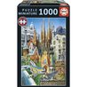 Puzzle - EDUCA - Gaudí, Collage Miniatura - 1000 piezas