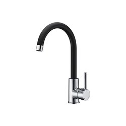 Mezclador de lavabo ILO bicolor negro y cromo