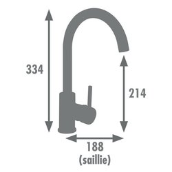ILO two-tone black and chrome sink mixer