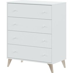 Ladekast - Sweet - 4 lades - Wit - 95 x 77,5 x 40 cm