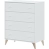 Cassettiera - Sweet - 4 cassetti - Bianco - 95 x 77,5 x 40 cm