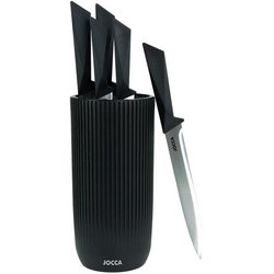 Set of 5 knives - JOCCA - Polypropylene block - Black
