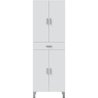 Badezimmerschrank - ARUBA - Weiß glänzend - 4 Türen - 1 Schublade - 60