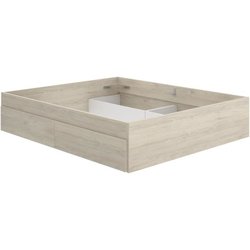 Bettgestell - LAGO - 140 x 190 cm - 4 Schubladen - Eiche