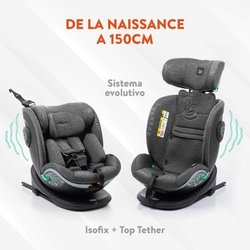 Autostoel - BABYAUTO - XPERTA BLACK LINE - Van geboorte tot 12 jaar - 