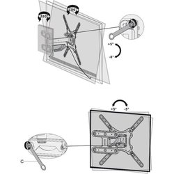 Uitschuifbare verstelling. Slanke TV-beugel - Stell - SHO 7600