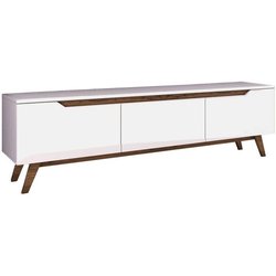 TV-Ständer - D1 - Weiß/Walnuss - 180 x 49 x 35 cm