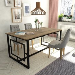 Table a manger - ALIN - Rectangulaire - 4 personnes - 160 x 76 x 90 cm