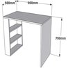 Scrivania da studio scandinava - COOL - Bianco - 90 x 70 x 50 cm