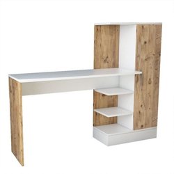 Moderner Schreibtisch - CT2 - Atlantische Kiefer / Weiß - 152,3 x 95 x