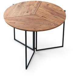 Mesa de comedor - YAPRAK - Pino Atlántico - Redonda - 4 personas - 100